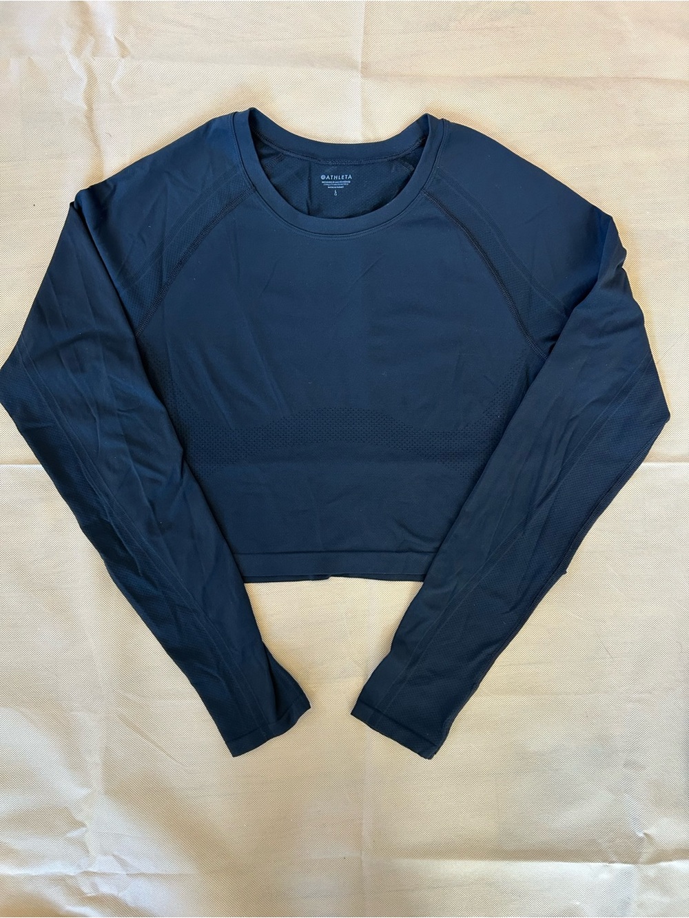 Athleta Transcend Top - Long-Sleeve Cropped - Black